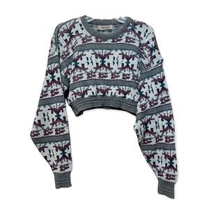 Jantzen Thick Sweater Crop Top SZ Large